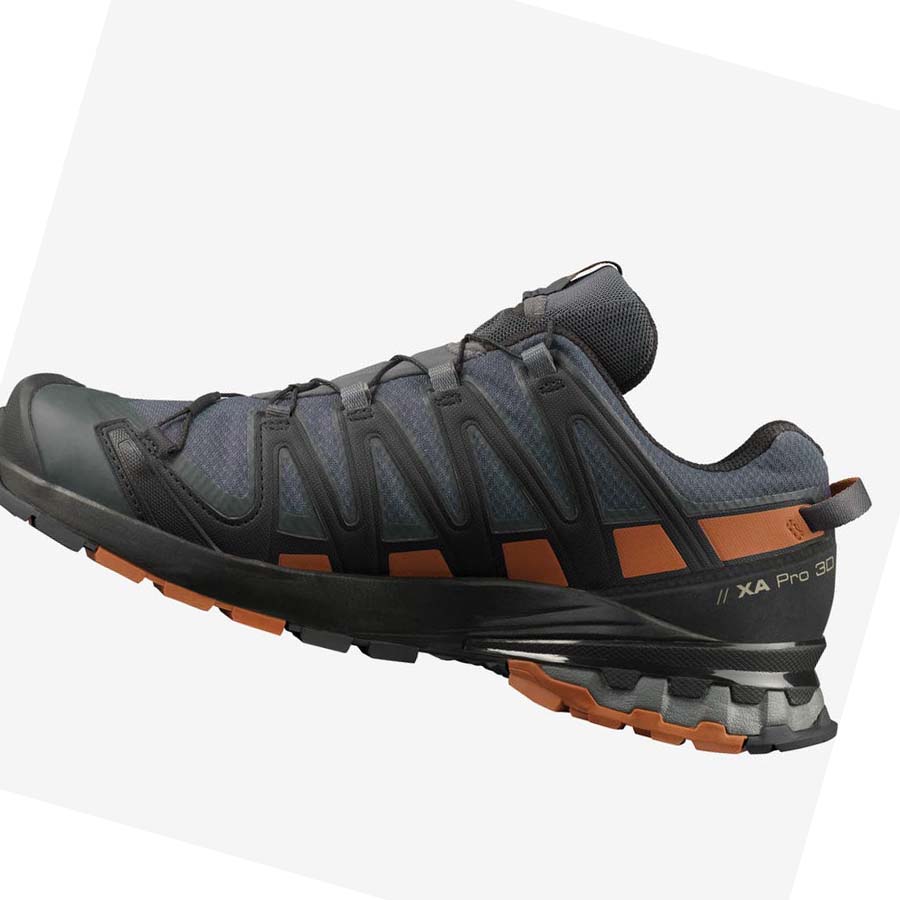 Salomon XA PRO 3D V8 GORE-TEX WIDE Trail Futócipő Férfi Fekete | HU 2088TCE